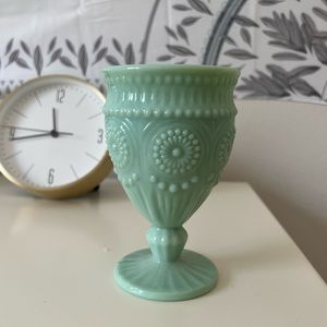 Beautiful milk glass chalice (it’s a cup, y’all).
